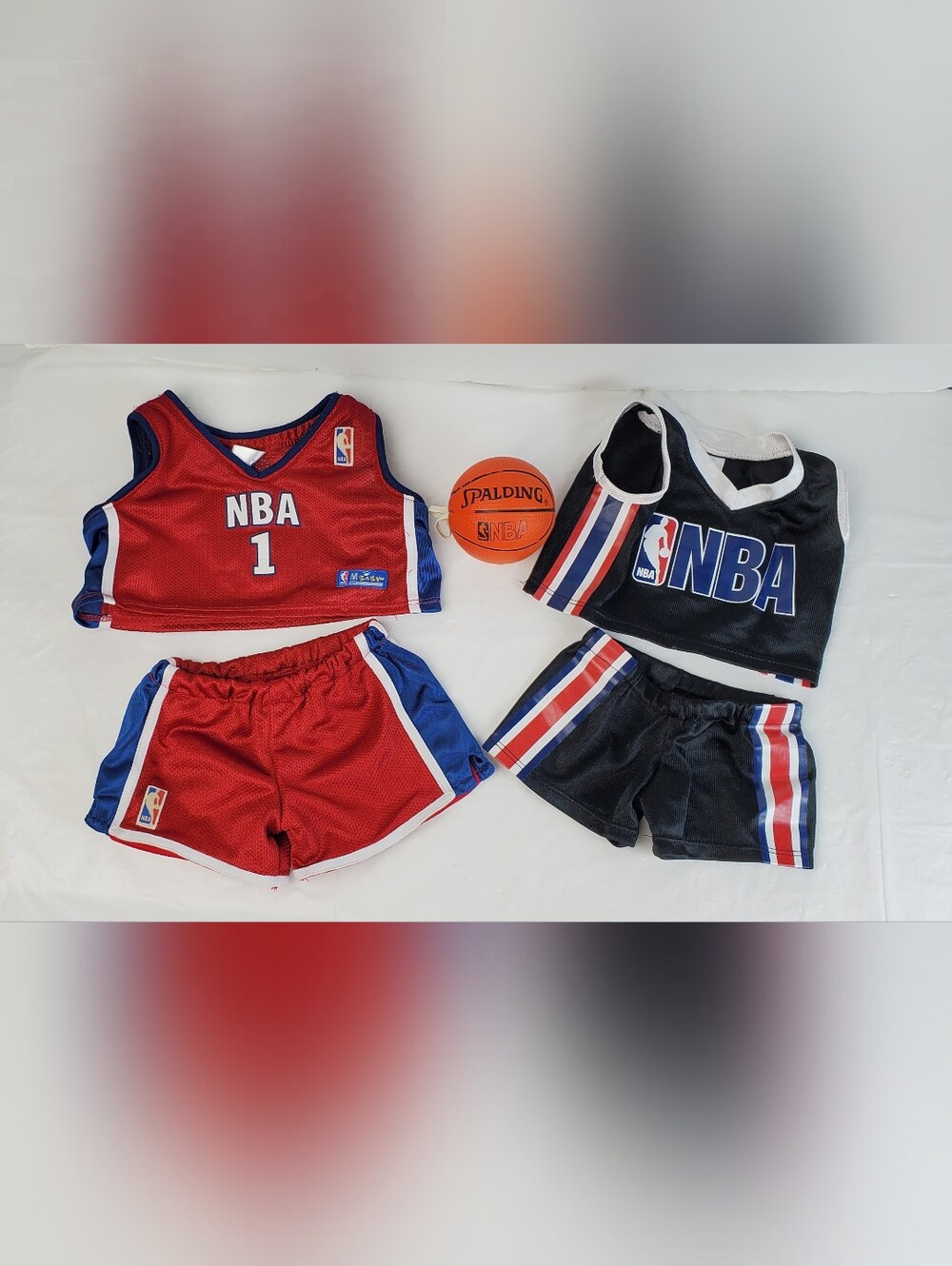 Build-A-Bear BABW NBA Outfits Jerseys Shorts Ball Costume Lot - GUC